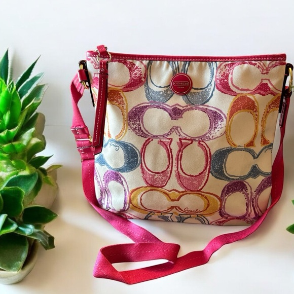 Coach Pink and Cream Crossbody Bag - Picture 2 of 12